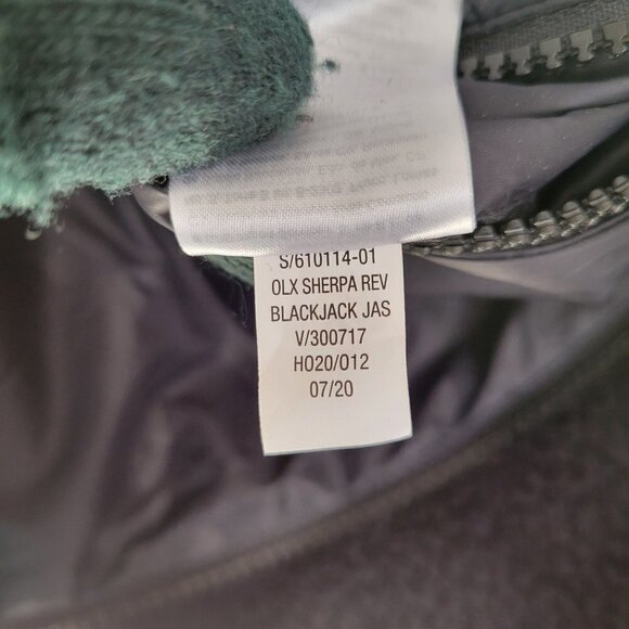 Old Navy Kids Black Reversible Windbreaker Waterpoof Sherpa Zip Up Hooded Jacket - Picture 10 of 12